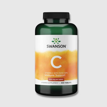 Vitamin C with Rose Hips Swanson - 500 tablets | Megapump